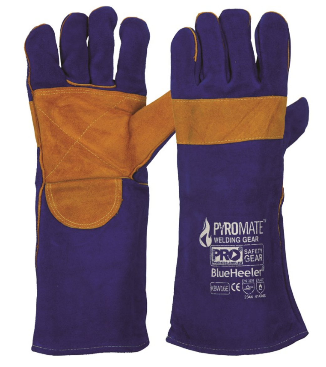 Picture of WELDING GLOVES - BLUE AND GOLD KEVLAR