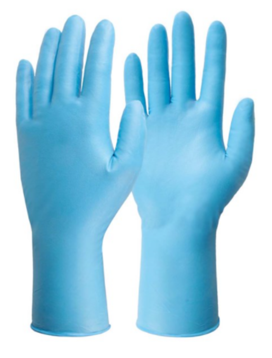 Picture of Frontier Disposable Nitrile Frontier Disposable Nitrile Wo rk Glove Blue Size Medium
Blue.Extended Length Size Medium