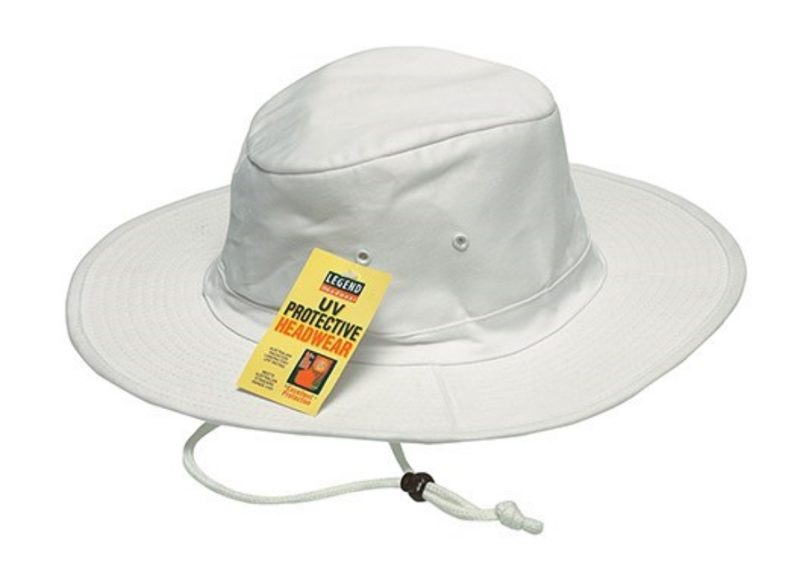 Picture of COTTON WORKER SUN HAT-WHITE