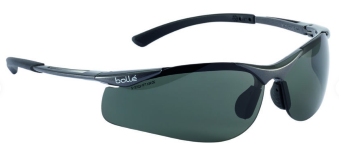 Picture of Bolle CONTOUR Dark Gun Frame Grey Polarised Lens - Soft Drawstring Pouch