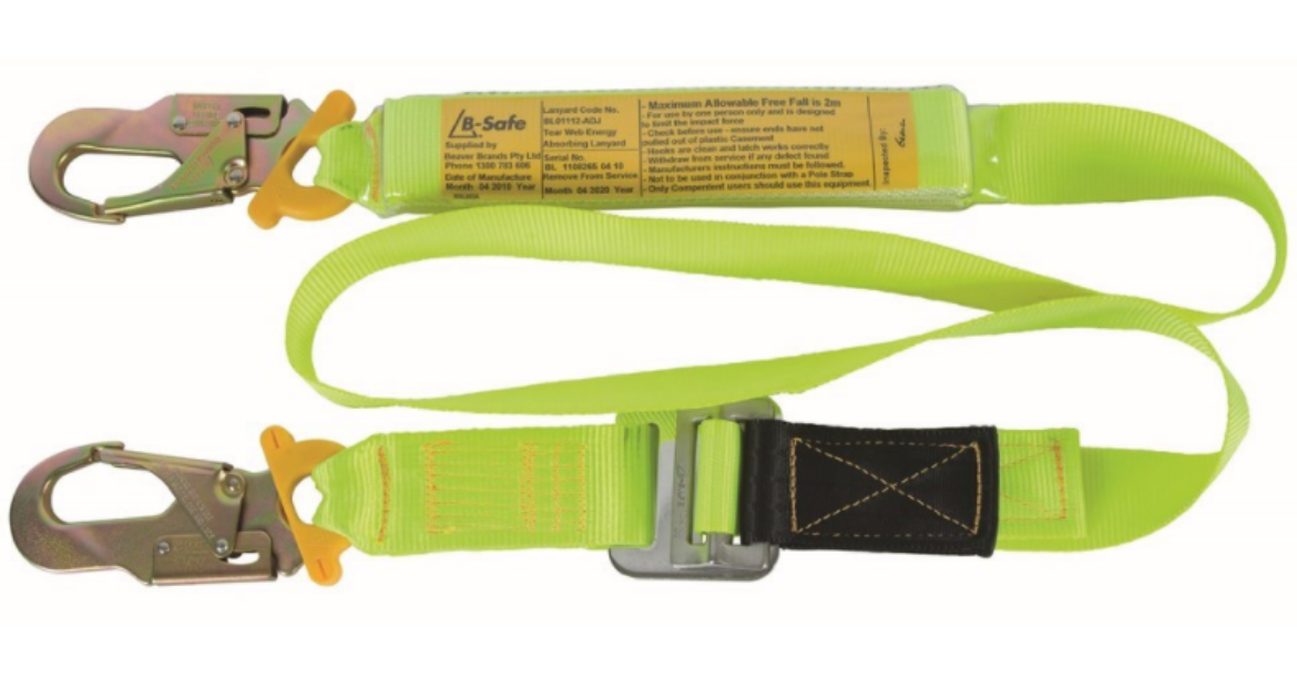 Picture of Lanyard Web B-Safe Industrial HD  Adjustable 2M f/w Double  Action Hooks
