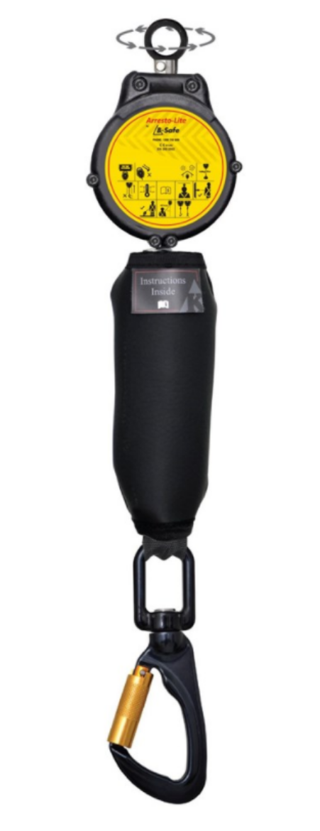 Picture of Retracting Lanyard Arresto Web Aluminium 130A Hook Plastic Housing 140kG x 2m Ea