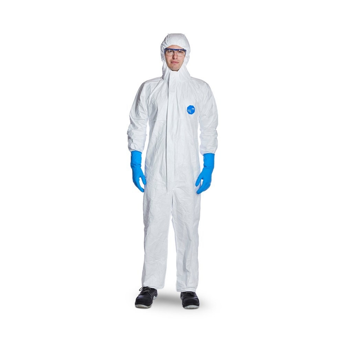 Picture of DuPont Tyvek 500 DuPont Tyvek 500 Disposable Coveralls White Size Large Disposable Coveralls White Size Large