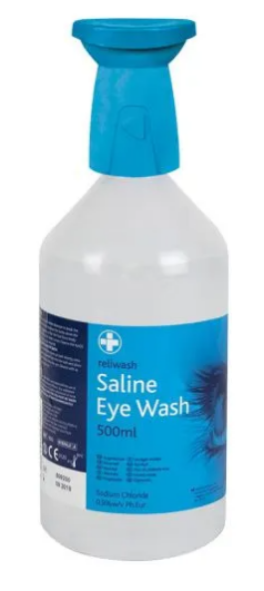 Picture of FastAid Eye Saline Solution 500ml With Eyewash Cap