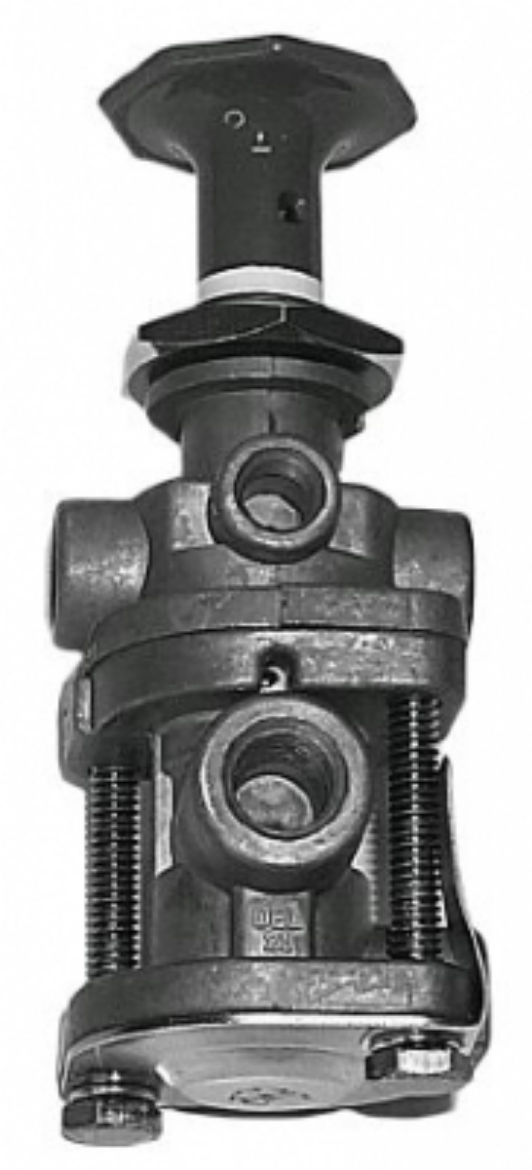 Picture of DASH VALVE PP7 STYLE WITH TRAILER AIR SUPPLY BUTTON
(REPLACES 287280, 288721, 286706, 288239)