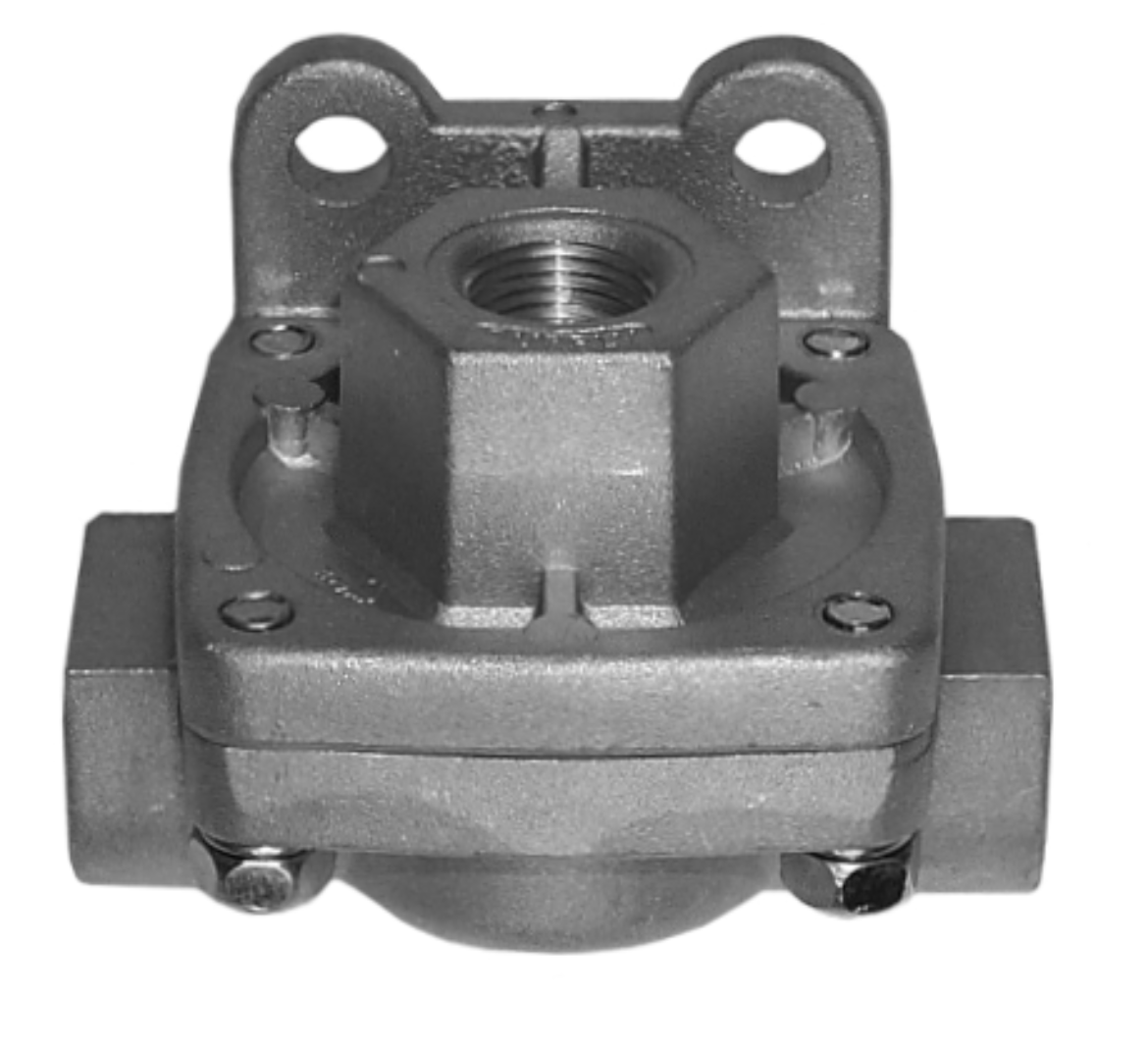 Picture of QUICK RELEASE VALVE  QR1 STYLE 3/8" Supply, 1/4" Delivery, 1 PSI Crack Pressure
(Replaces 229813)