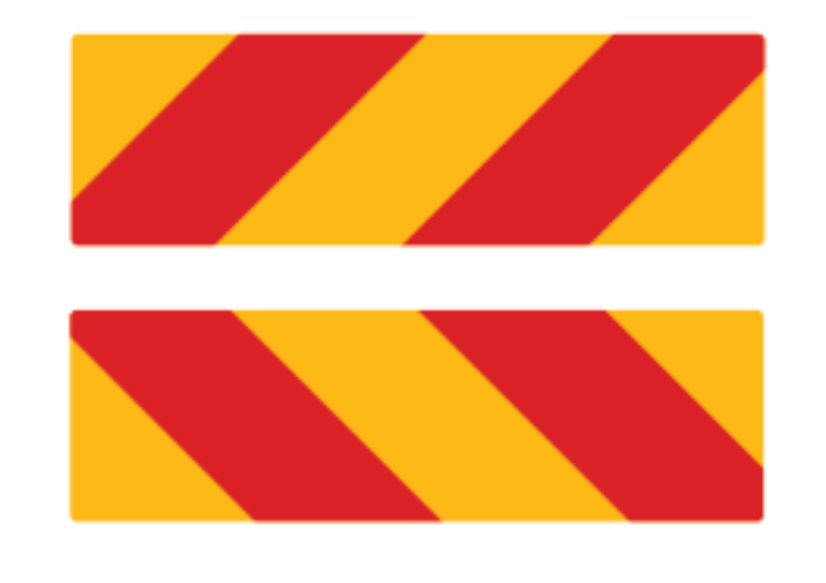 Picture of STRIP REAR MARKERS 600X150 (2PC) Aluminium Plate