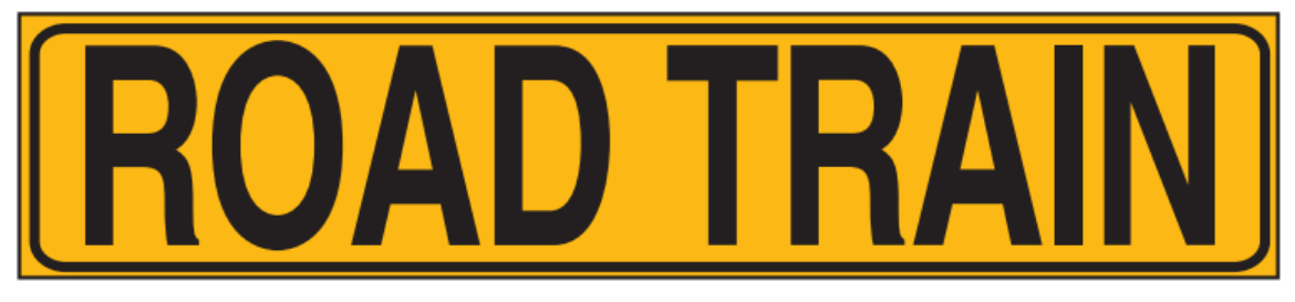 Picture of SIGN ROAD TRAIN ALUM 1020X260MM