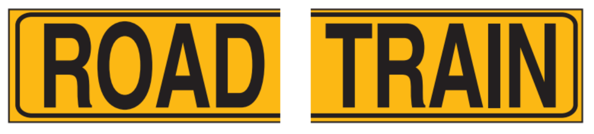 Picture of SIGN ROAD TRAIN ALUM (2PC) 605X260MM