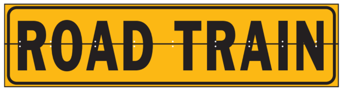 Picture of SIGN ROAD TRAIN 1 PCE HINGED ALUMINIUM