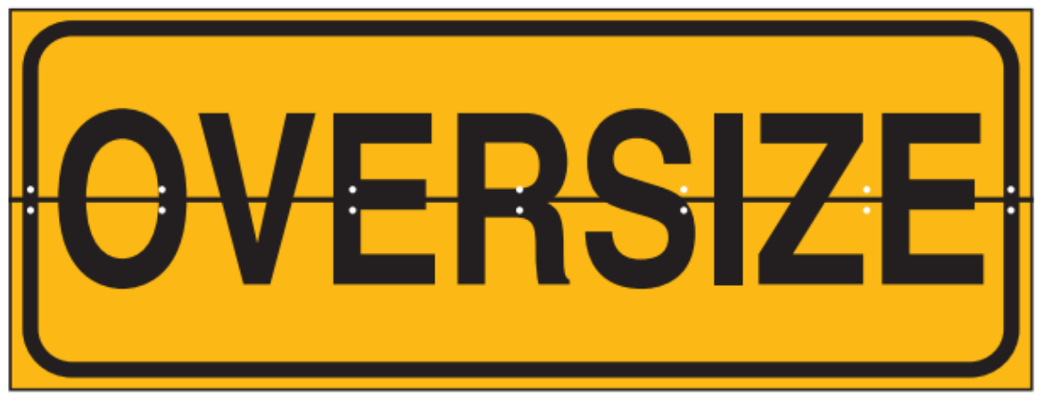 Picture of OVERSIZE SIGN 1 PCE HINGED METAL 1200X450