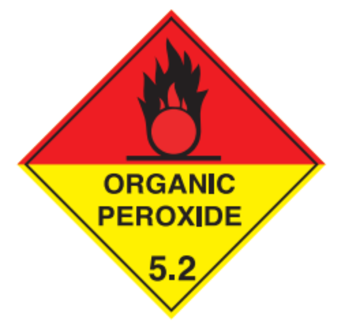 Picture of ORGANIC PEROXIDE 5.2 CLASS 5 REFLECTIIVE - DECAL (sticker)
