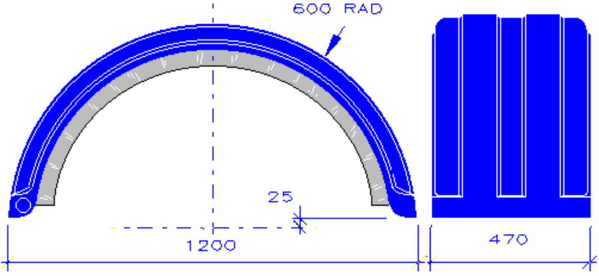 Picture of Mudguard Super Single Plastic Black 470mmW x 1850mmL