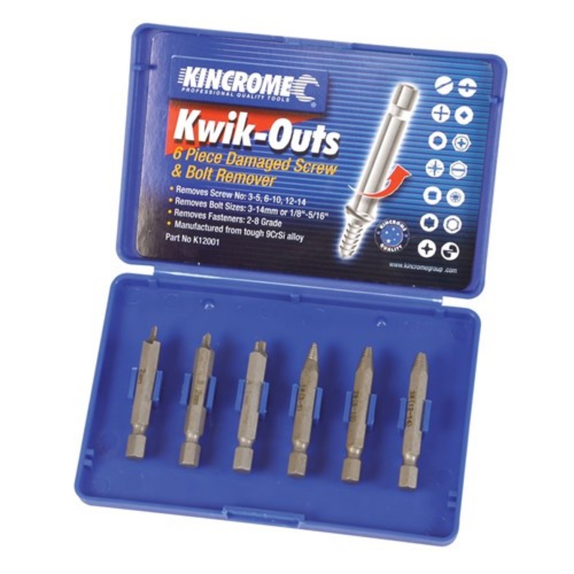 Picture of KINCROME Kwik-Outs Damaged Screw & Bolt Remover - 6 Piece