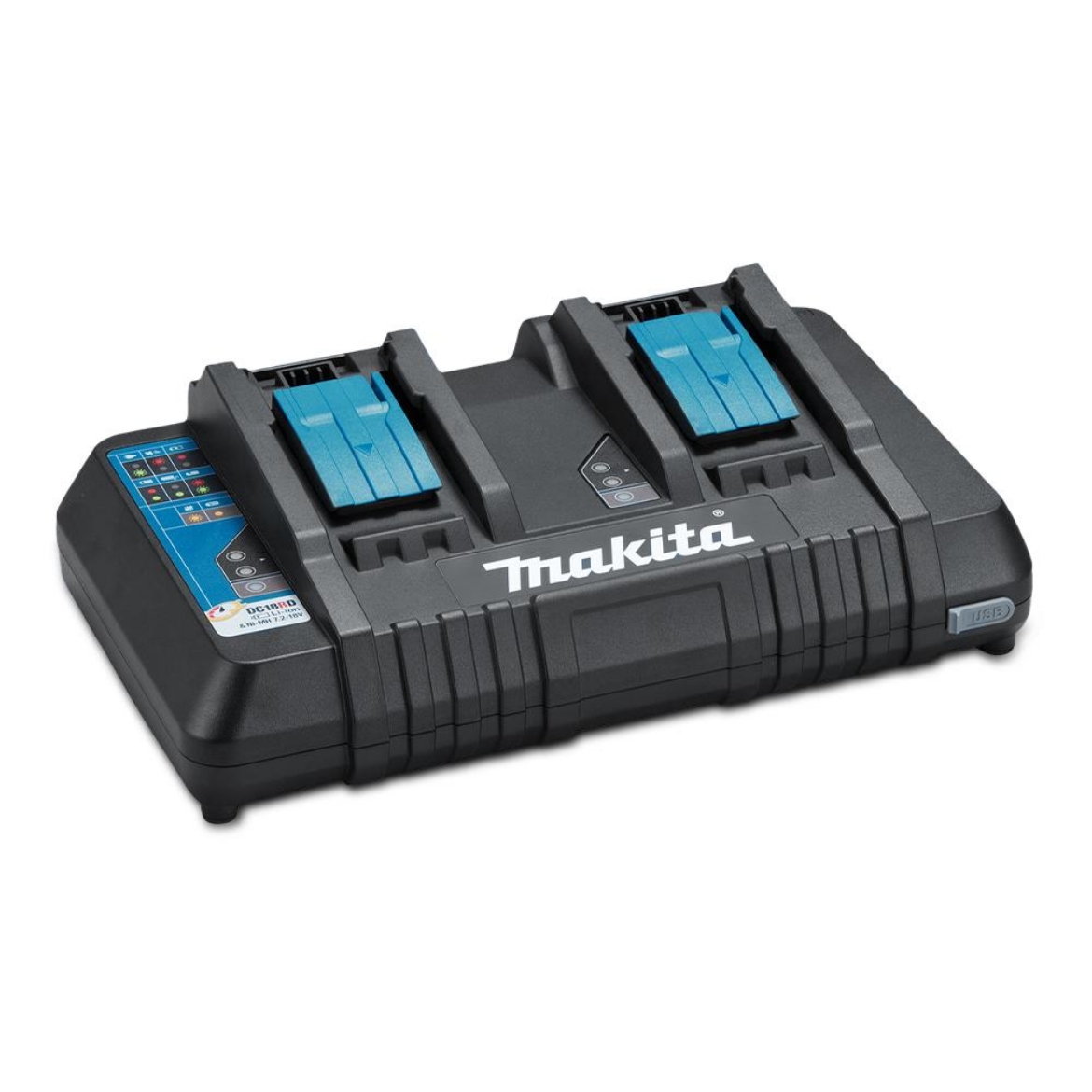 Picture of Makita DC18RD (196936-0) 18V Li-Ion Cordless Battery Same Time Dual Port Charger