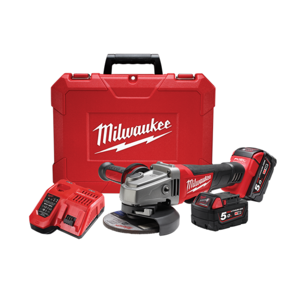 Picture of MILWAUKEE  Angle Grinder M18 FUEL 125mm DEADMAN Paddle Swtch Case 5.0Ah