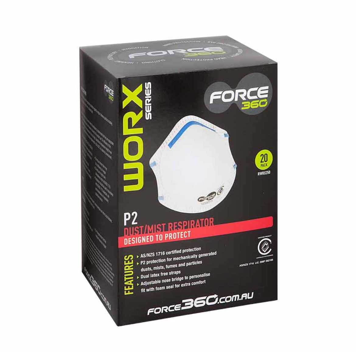 Picture of Force360 P2 Disposable Respirator (20 Per Box)