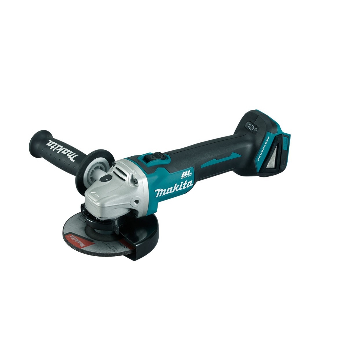 Picture of MAKITA 18V BRUSHLESS 125MM/5" ANGLE GRINDER, SLIDE SWITCH, KICK BACK DETECTION - SKIN ONLY