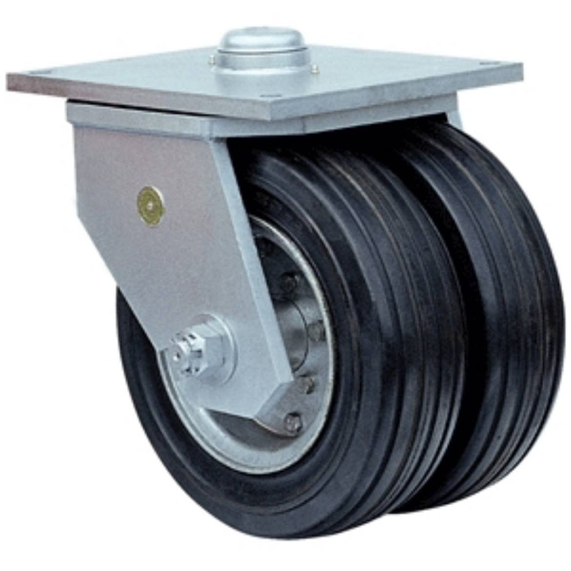 Picture of SWIVEL TOWMASTER CASTOR C/W 2XSN1619 350X300, BASE PLATE 400MM X 350MM, HOLE CENTRES 350MM X 300MM TWIN WHEEL SWIVEL CASTOR (S1622TW)