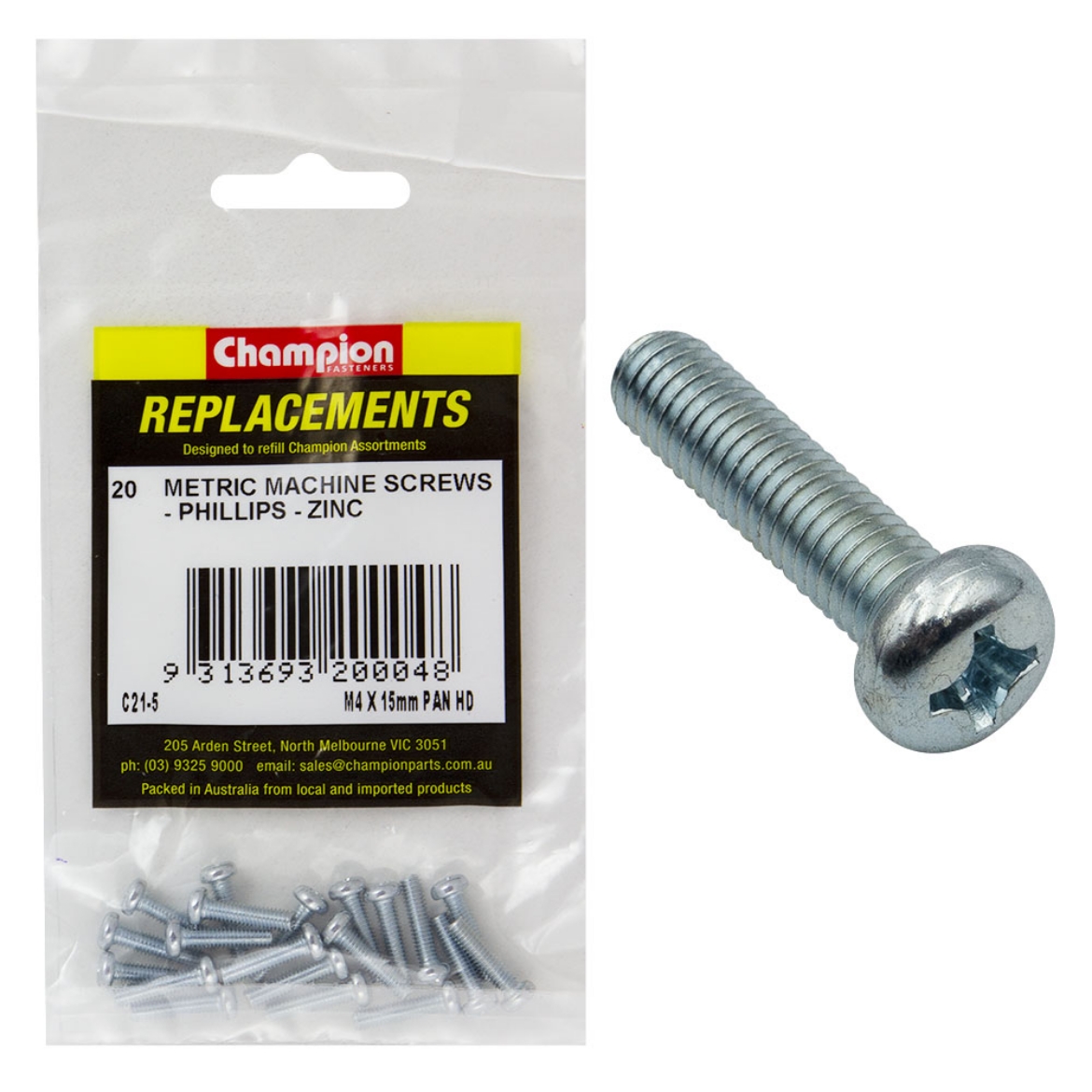 Picture of 4 x 15 PAN X RECESS SCREWS