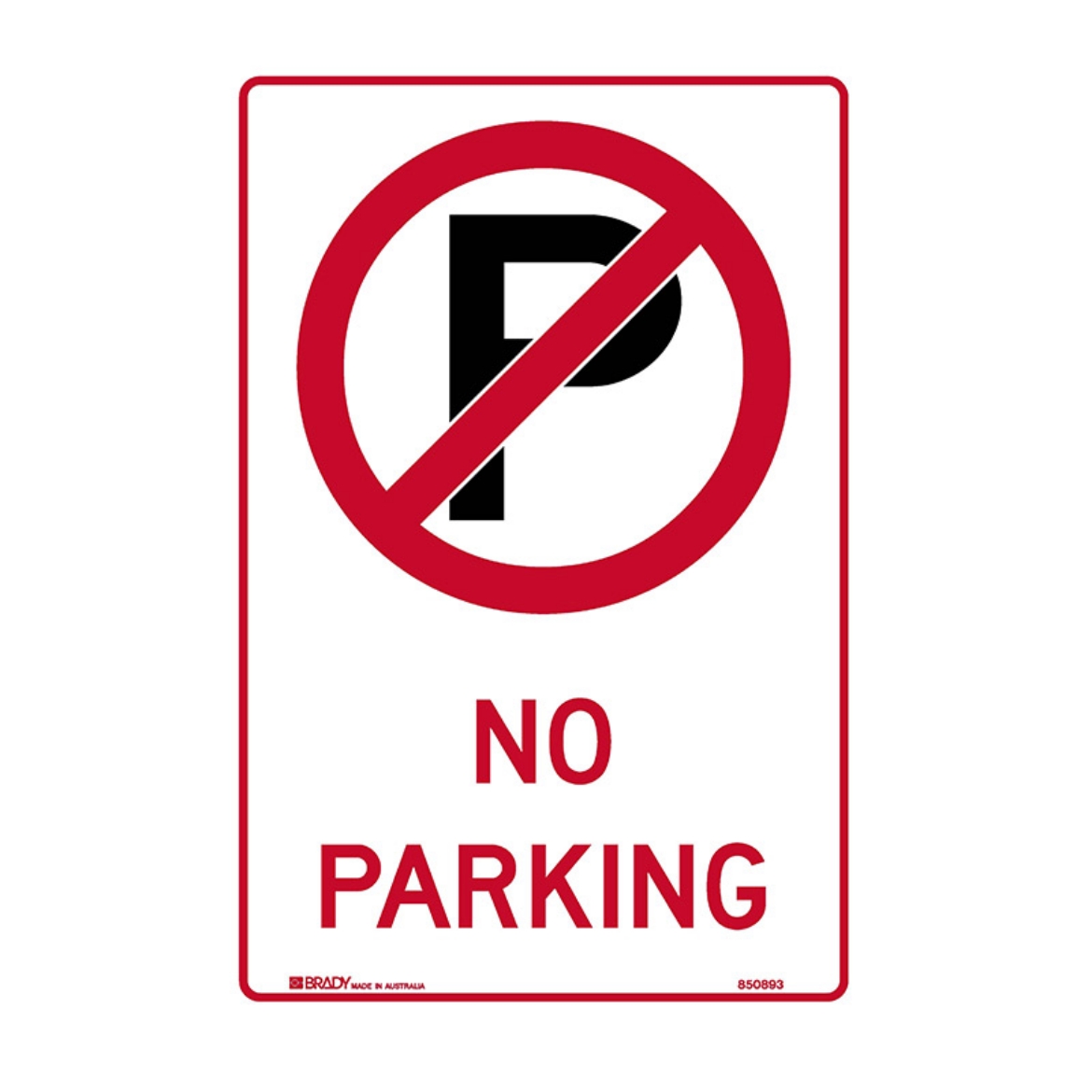 Picture of ACM Sign 300mm x 450mm "NO PARKING" - 5mm MOUNTING HOLES IN EACH CORNER