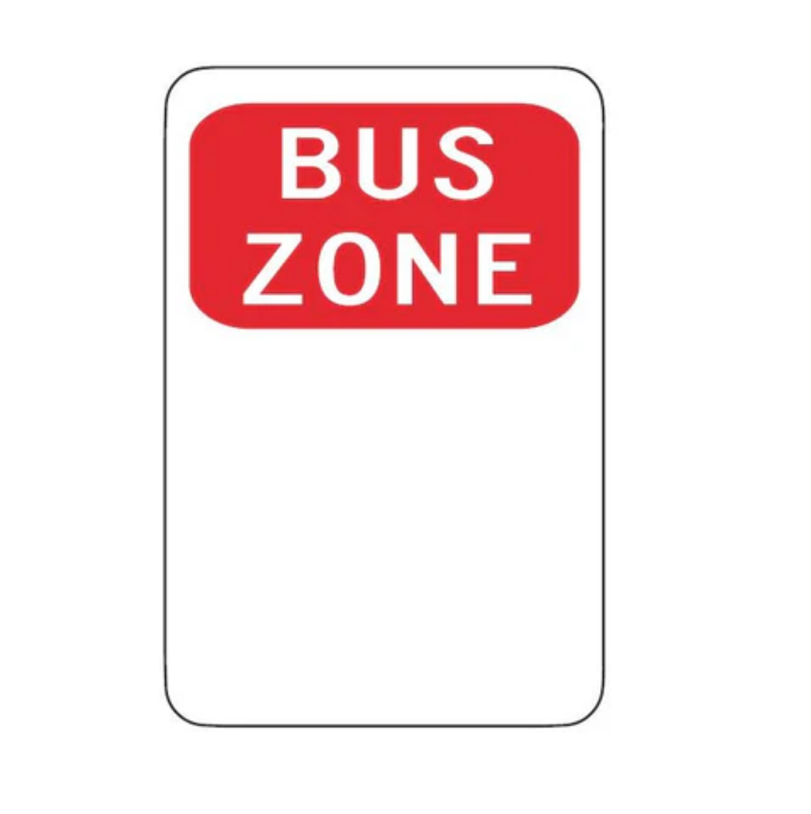 Picture of ACM Sign 500mm x 750mm "BUS ONLY" - 5mm MOUNT HOLES IN EACH CORNER