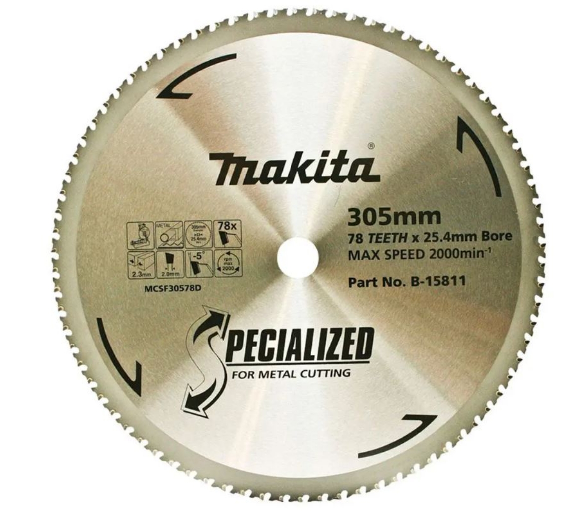 Picture of MAKITA 305MM 78T TCT CIRCULAR SAW BLADE FOR METAL CUTTING - SPECIALIZEDl (Cold Cut Saw)