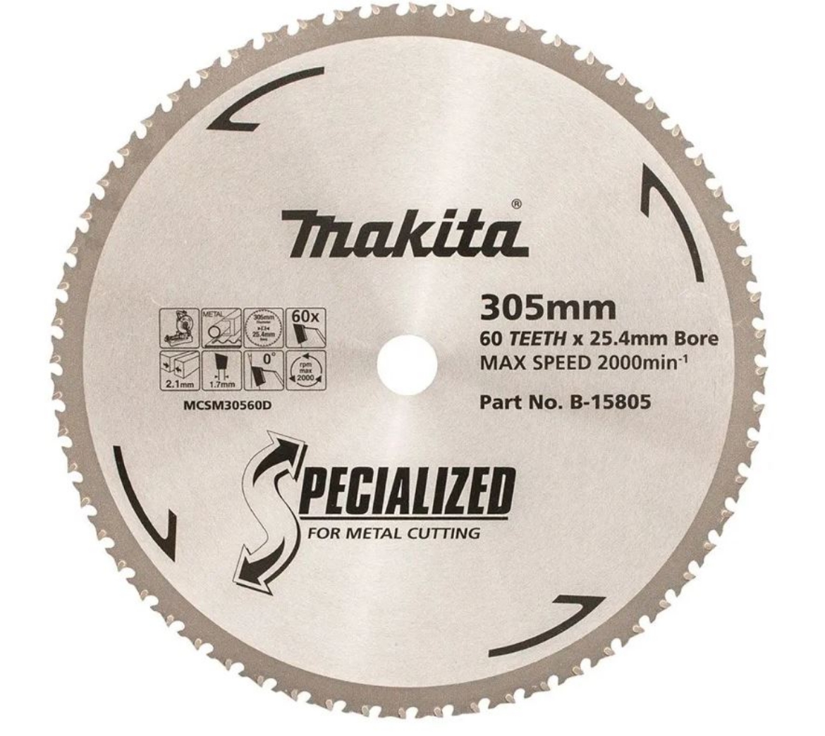 Picture of MAKITA 305MM 60T TCT CIRCULAR SAW BLADE FOR METAL CUTTING - SPECIALIZED (Cold Cut Saw)