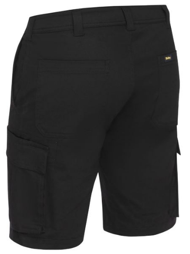 Picture of MENS 107 REG STRETCH COTTON DRILL CARGO SHORT BLK
