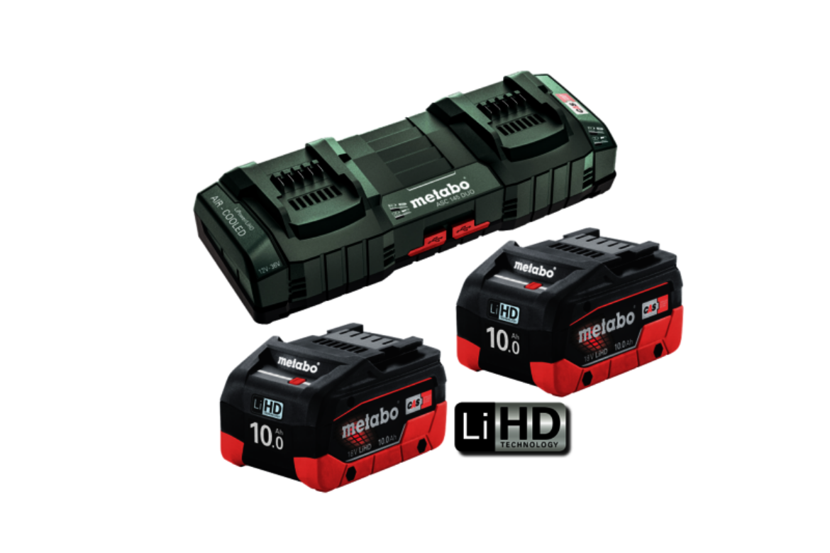 Picture of METABO 18V LIHD ASC 145 DUO STARTER PACK - 2 x 10.0AH