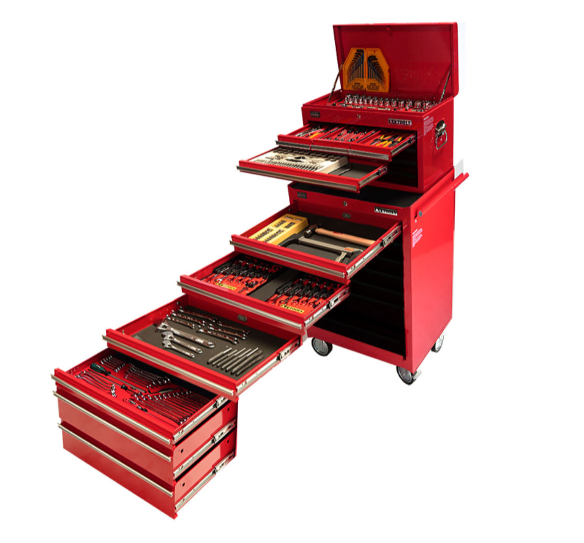 Picture of 338 Piece Af Metric Tool Kit 6 Drawer Top Box With 7 Drawer Roll Cabinet