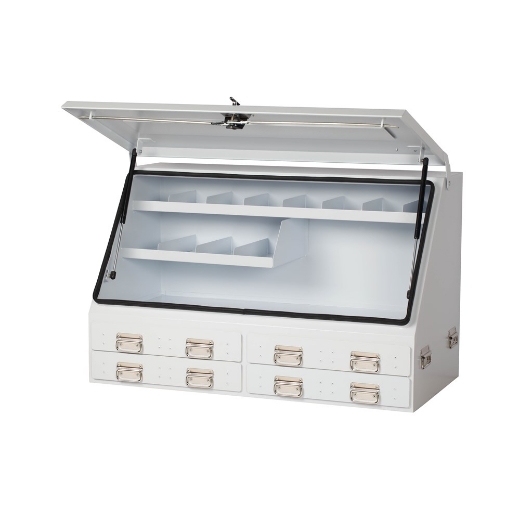 Picture of KINCROME UPRIGHT TRUCK BOX/UTE BOX - 4 DRAWER - WHITE (1200 x 600 x 750MM)