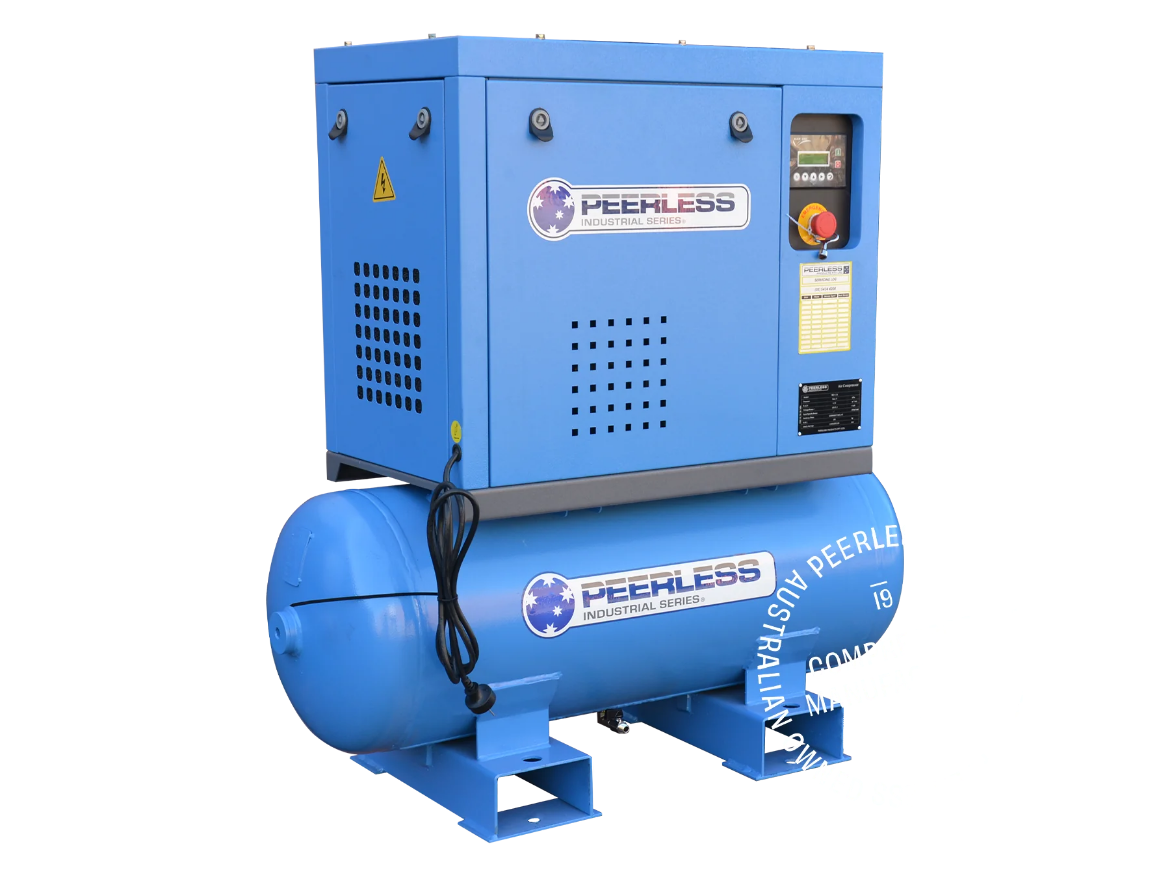 Picture of PEERLESS PS3/10HP 3HP SINGLE PHASE HIGH PRESSURE SCREW COMPRESSOR, BELT DRIVE, 15AMP, 3HP, 270LPM @ 10 BAR - FOR HIGH PRESSURE