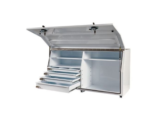 Picture of PARAMOUNT 950H SERIES STEEL MINEBOX - 4 DRAWERS - WHITE (1565 x 616 x 950MM)