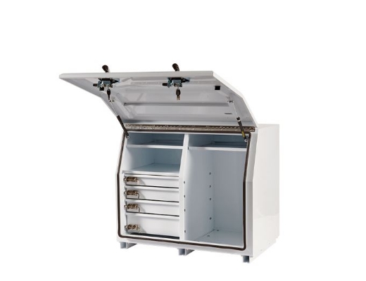 Picture of PARAMOUNT 850H SERIES STEEL MINEBOX - 4 DRAWER - WHITE (1280 X 616 X 850MM)