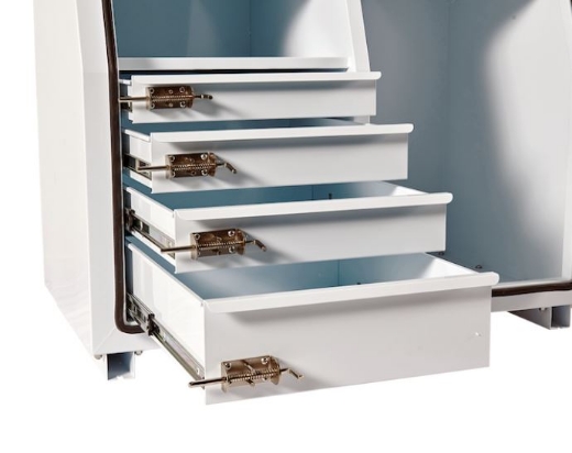 Picture of PARAMOUNT 850H SERIES STEEL MINEBOX - 4 DRAWER - WHITE (1280 X 616 X 850MM)