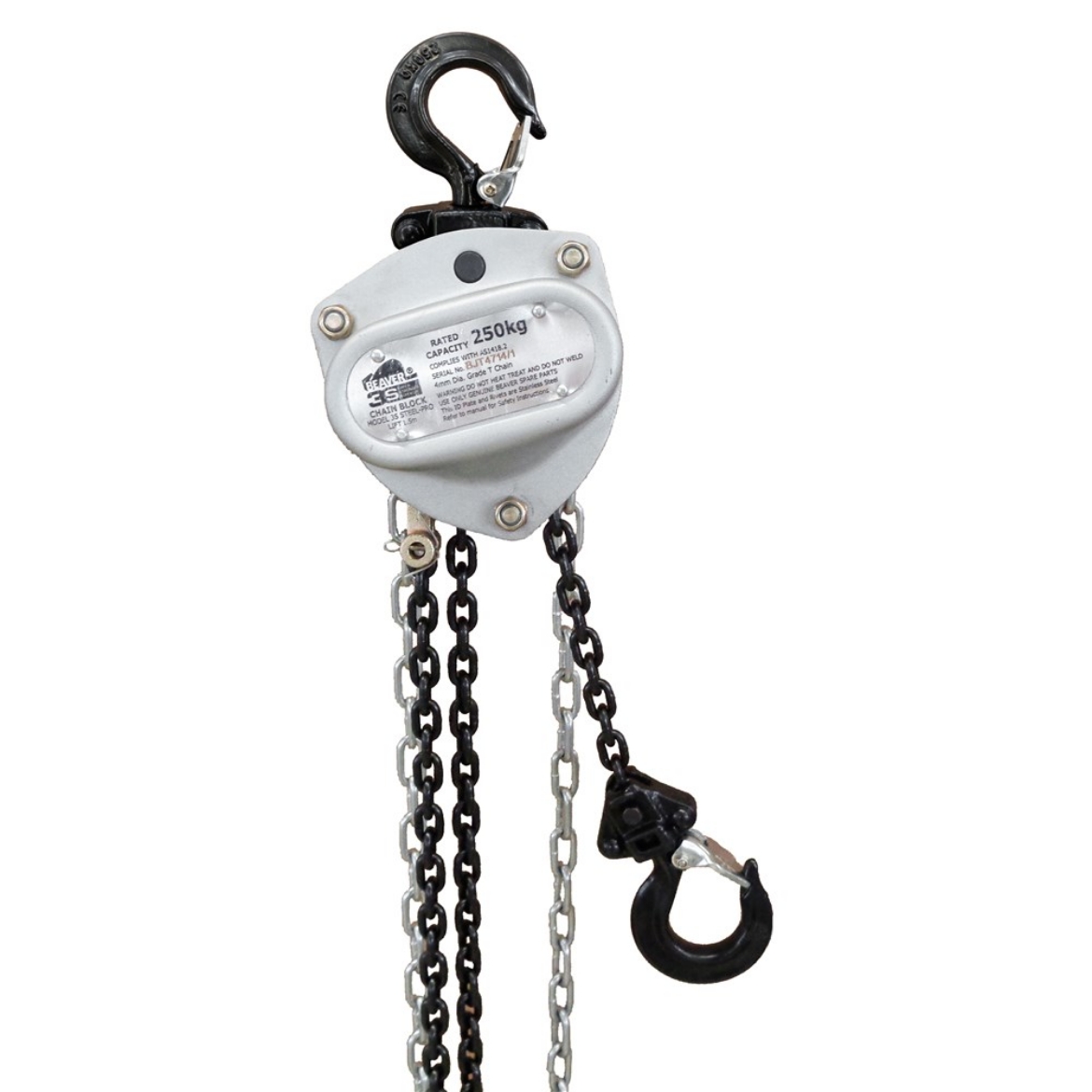 Picture of Chain Block Beaver 3S Steel Pro 250kg 1.5m Silver