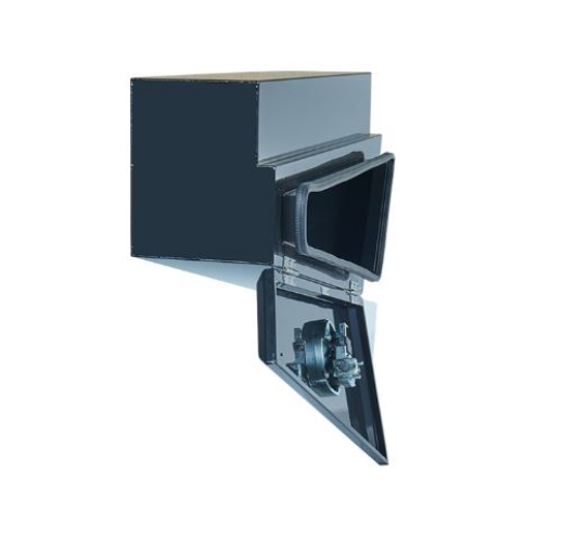 Picture of PARAMOUNT TAPERED UNDER TRAY STEEL TOOLBOX - LEFT OF WHEEL - BLACK (750L X 260W X 405H)