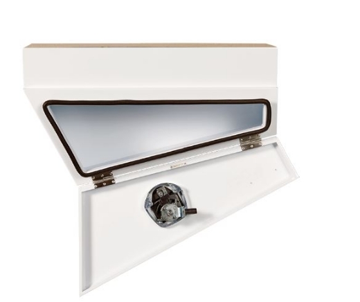 Picture of PARAMOUNT TAPERED UNDER TRAY STEEL TOOLBOX - RIGHT OF WHEEL - WHITE (750L X 260W X 405H)