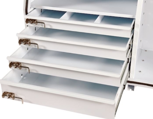 Picture of PARAMOUNT 850H SERIES STEEL MINEBOX - 4 DRAWER - WHITE (1850 X 616 X 850MM)