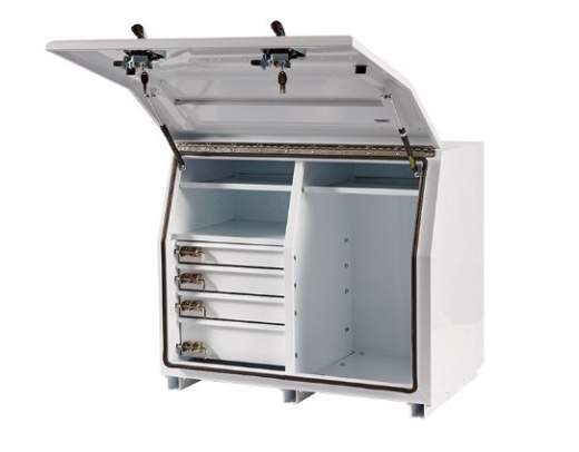 Picture of PARAMOUNT 850H SERIES STEEL MINEBOX - 4 DRAWER - WHITE (1000 X 616 X 850MM)