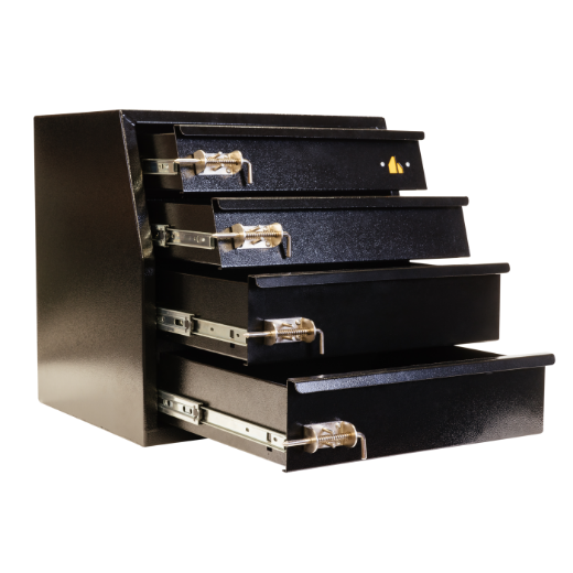 Picture of PARAMOUNT CANOPY 4  DRAWER SET - STEEL - BLACK (550L X 450W X 550H)