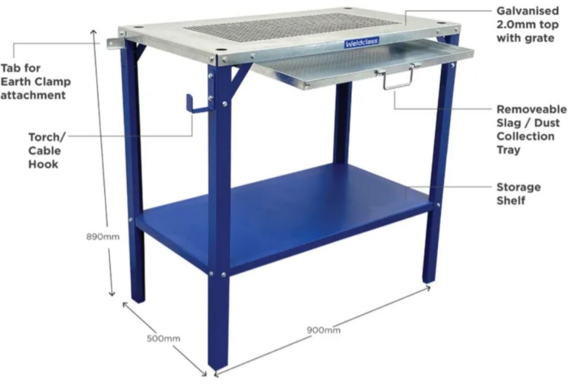 Picture of WELDING TABLE PROMAX WT3 900x500mm WITH SHELF WELDCLASS