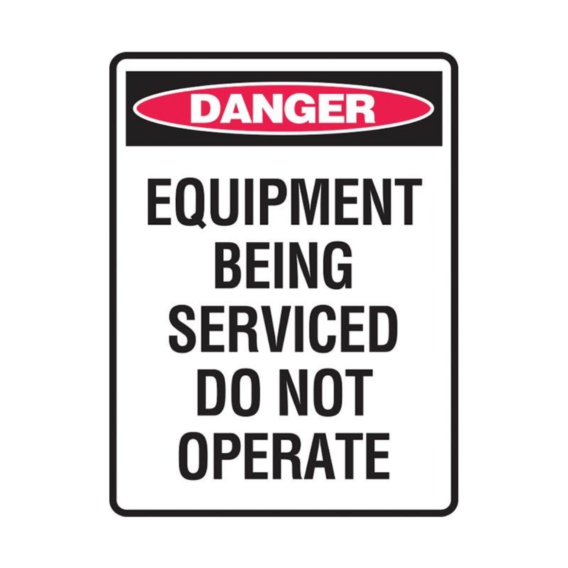 Picture of Lockout Tagout Sign - Danger Equipment Being Serviced Do Not Operate - Polypropylene