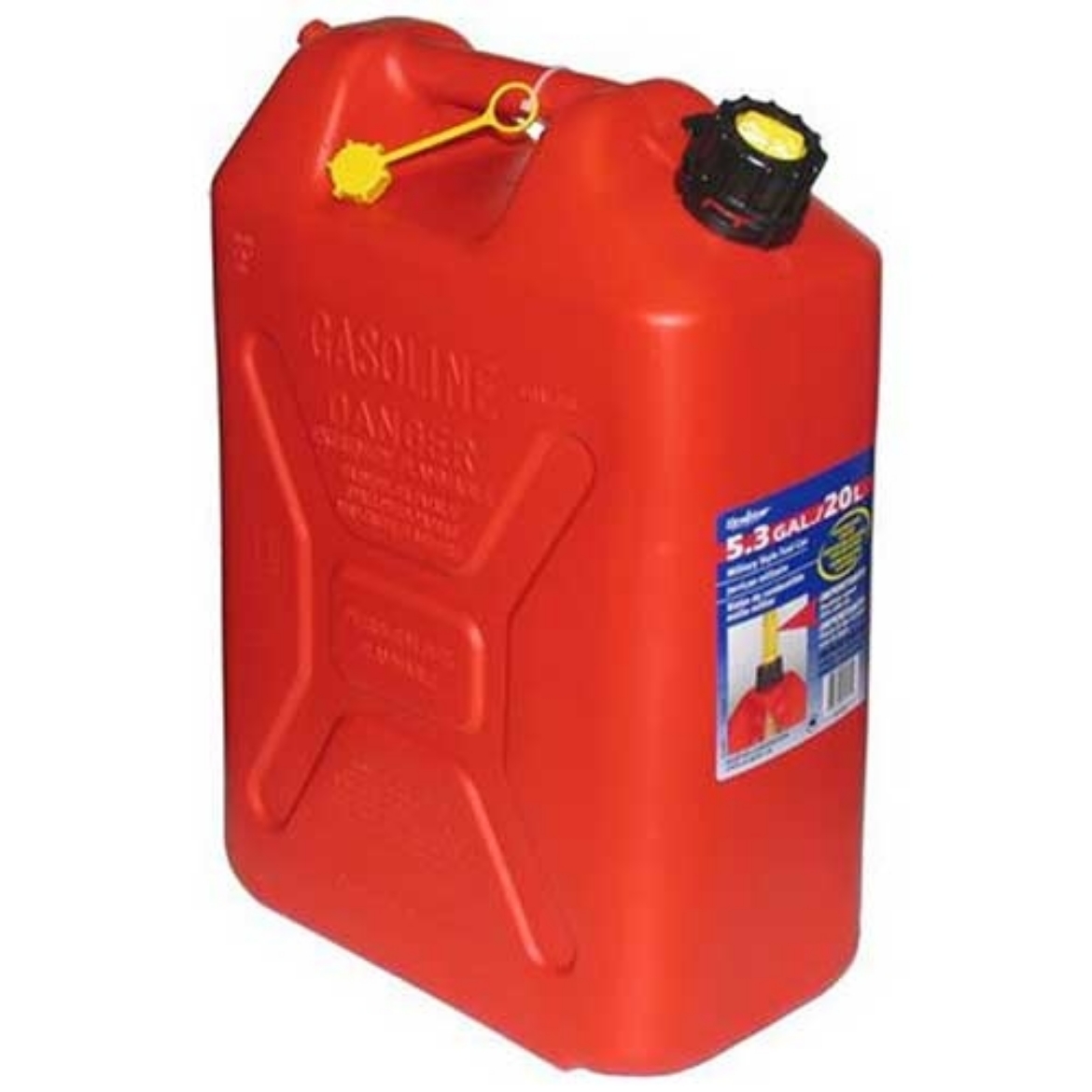 Picture of 20L Scepter Heavy Duty Plastic Red (PETROL) Jerry Can
**TALL BOTTLE