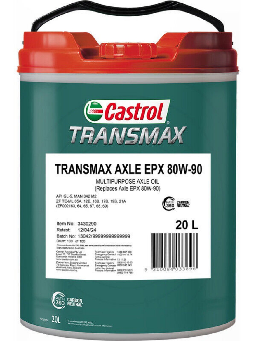 Picture of TRANSMAX AXLE EPX 80W-90 20L
