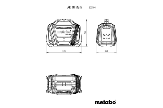 Picture of METABO AK 18 MULTI CORDLESS COMPRESSOR