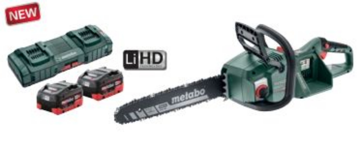 Picture of METABO 18 V BRUSHLESs CHAINSAW KIT 400MM - MS 36-18 LTX BL 40
(2 x 5.5 Ah LiHD BATTERY PACKS , ASC 145 DUO AIR-COOLED FAST CHARGER)