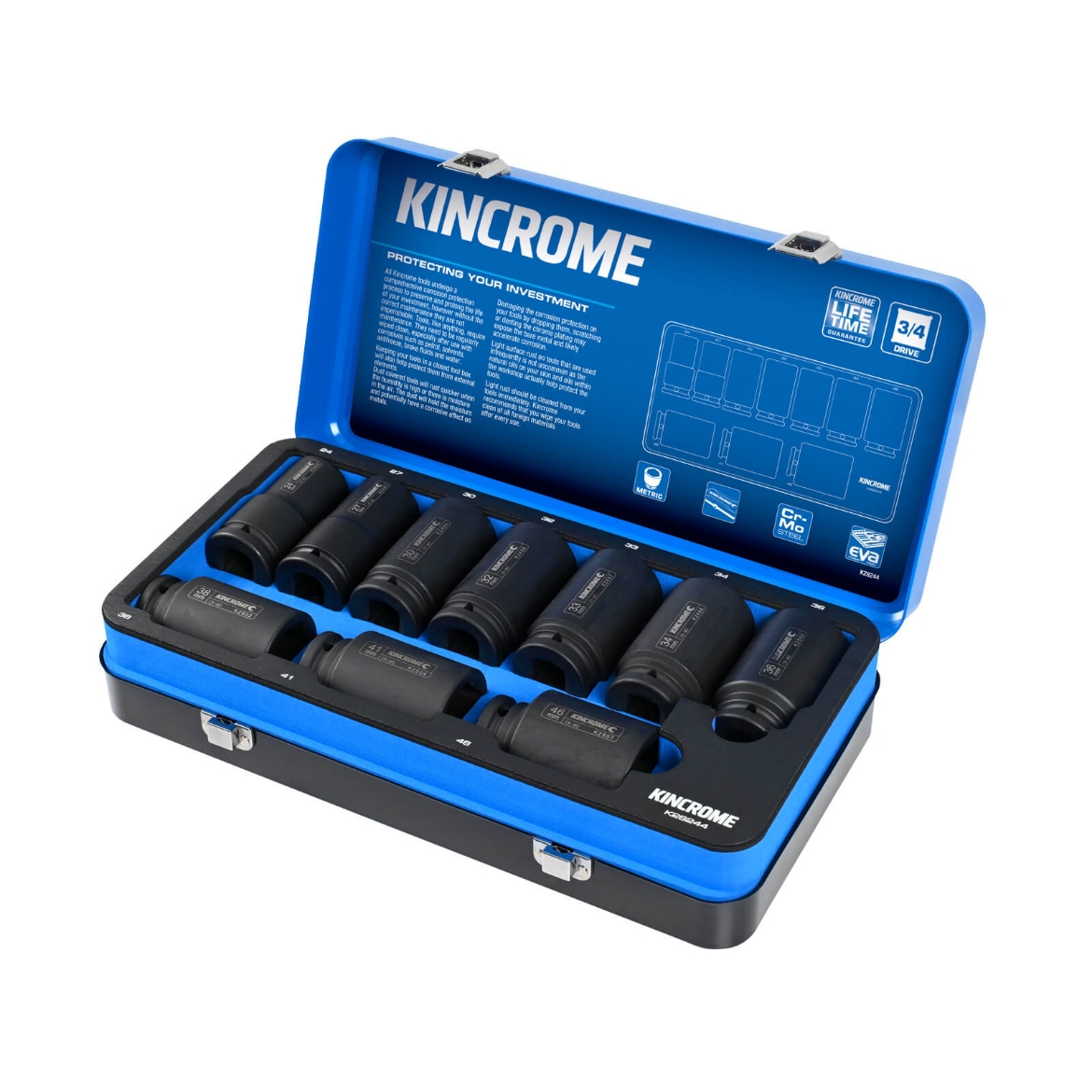 Picture of KINCROME Impact 3/4" Drive Socket Set Deep Metric 10 Piece