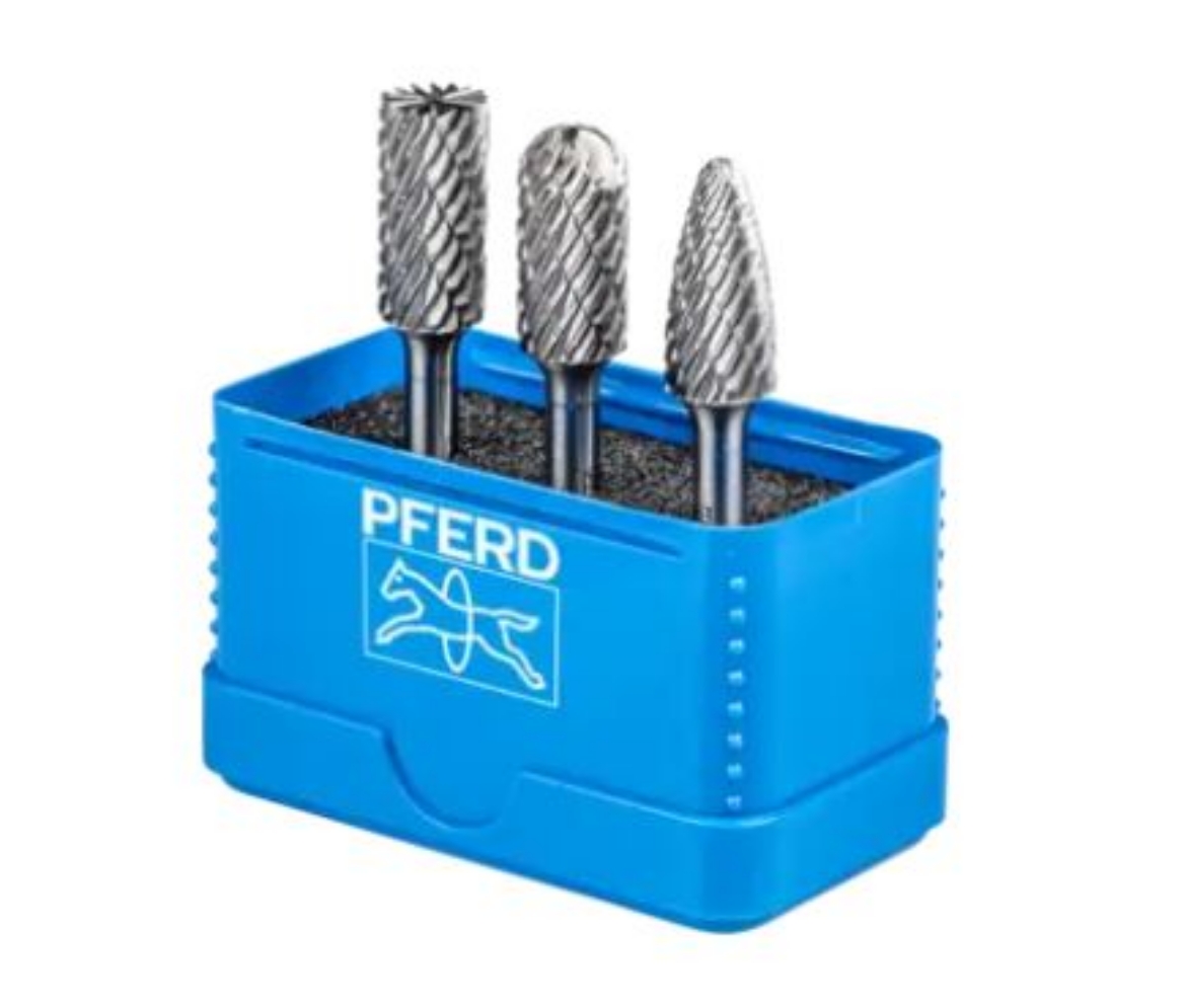 Picture of 3PC BURR SET 6MM SHANK - TUNGSTEN CARBIDE - CUT ALLROUND 12MM HEAD